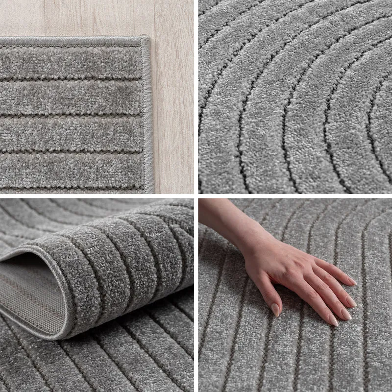 Carpettex Kurzflor Teppich 3D Hoch-Tief Skandi Boho Indoor Outdoor