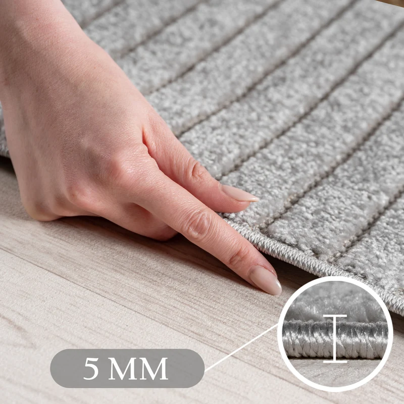 Carpettex Kurzflor Teppich 3D Hoch-Tief Skandi Boho Indoor Outdoor