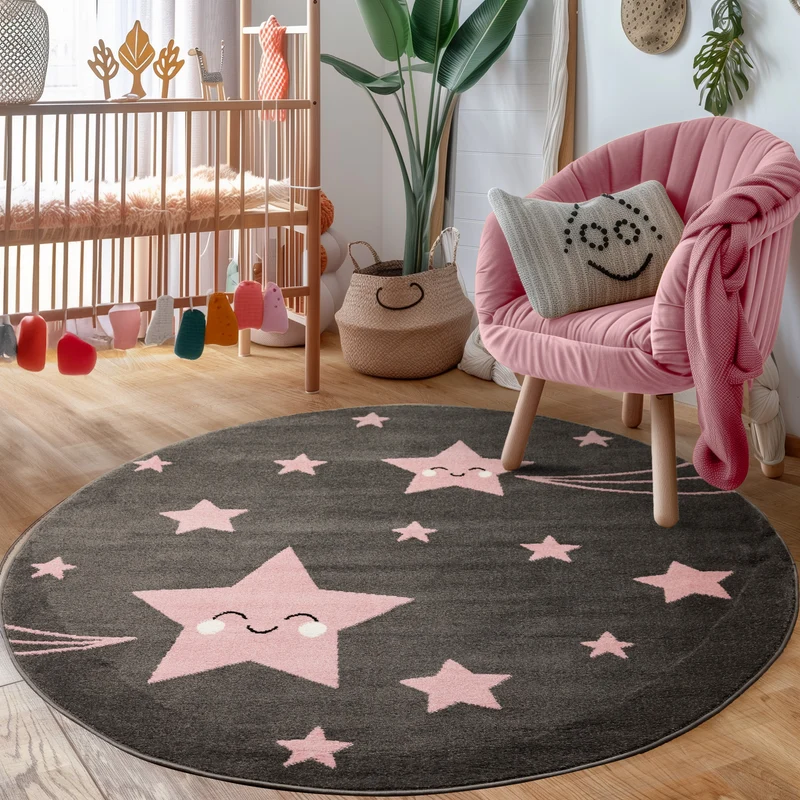 Carpettex Kinderteppich Waschbar Weich Antiallergen Spielteppich