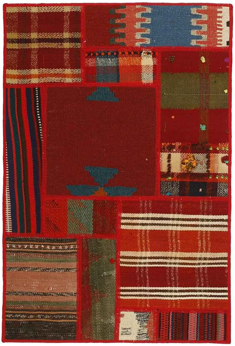 MY-RUG Teppich "Modern Patchwork " Geometrische Muster, Handgeknüpft