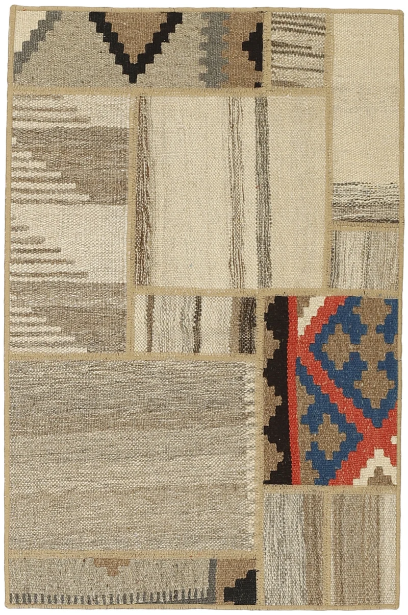 MY-RUG Teppich "Modern Patchwork " Geometrische Muster, Handgeknüpft