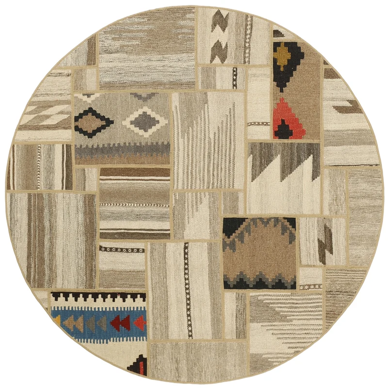 MY-RUG Teppich "Modern Patchwork " Geometrische Muster, Handgeknüpft