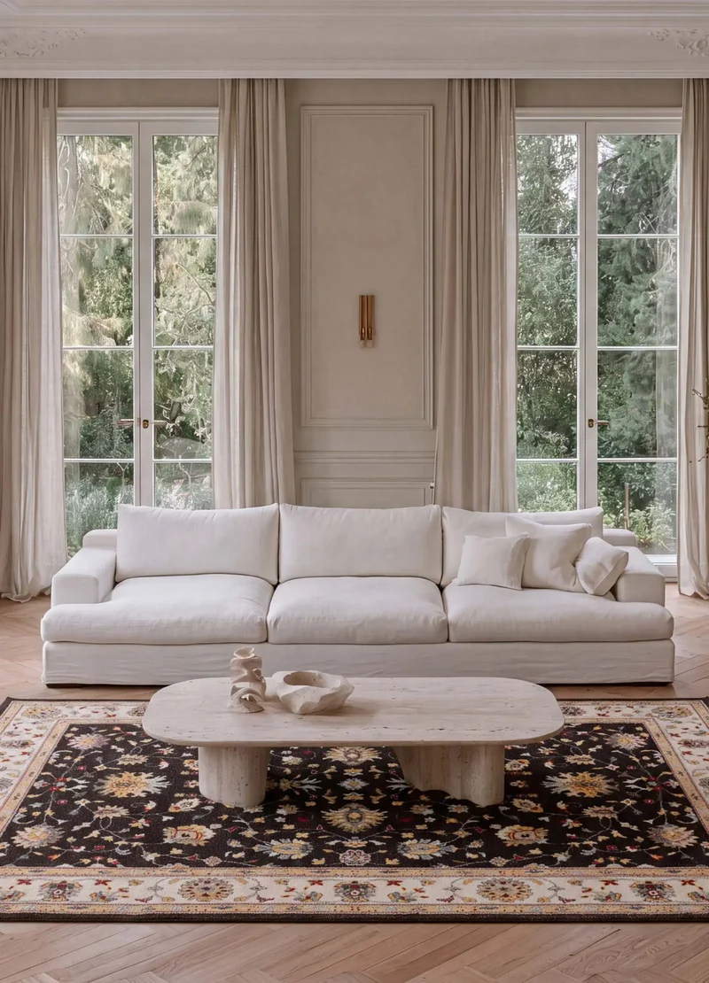 Alfombra vintage Classic 12505 Antracita