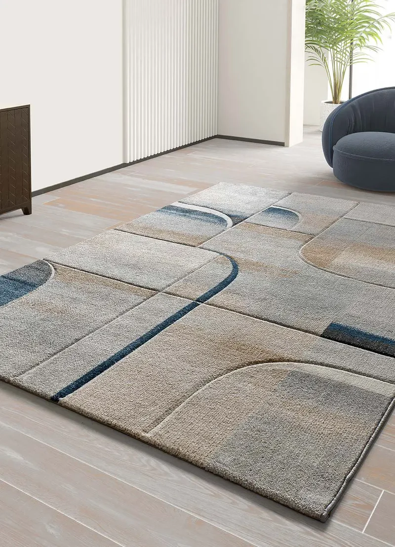 Alfombra abstracta en tonos azules Medel 40379