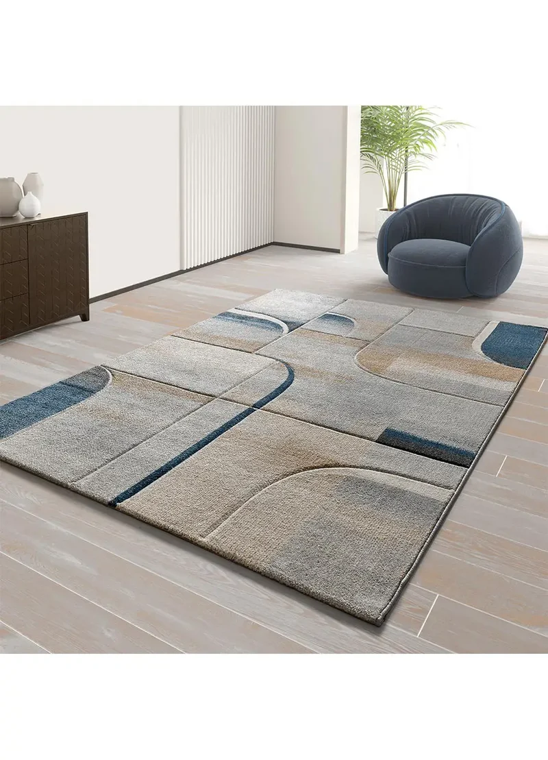 Alfombra abstracta en tonos azules Medel 40379
