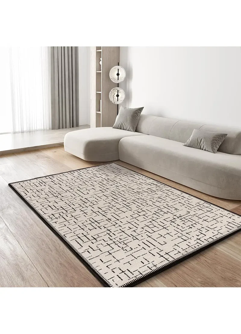 Alfombra geométrica blanco y negro Retro 12888