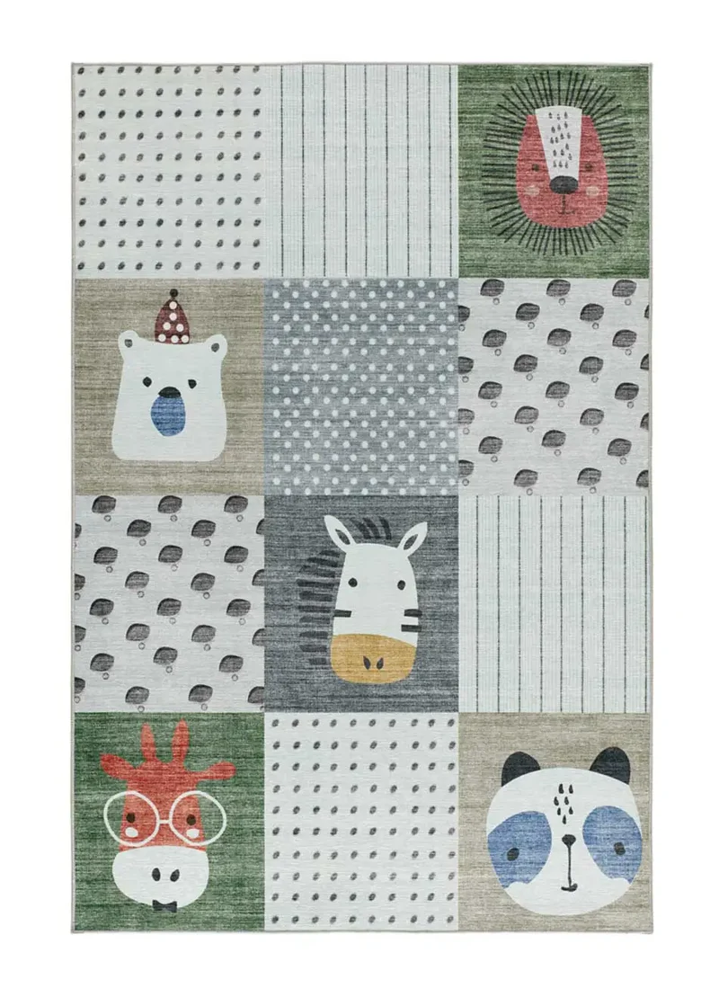 Alfombra infantil patchwork animales Candy 24061 multicolor
