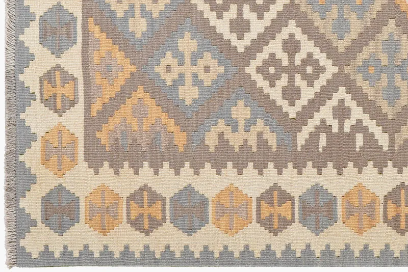 Kelim Gashgai · Handgewebt – Grau, 178x122 cm