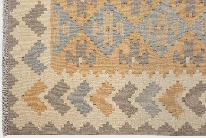 Kelim Gashgai · Handgewebt – Gelb, 192x147 cm