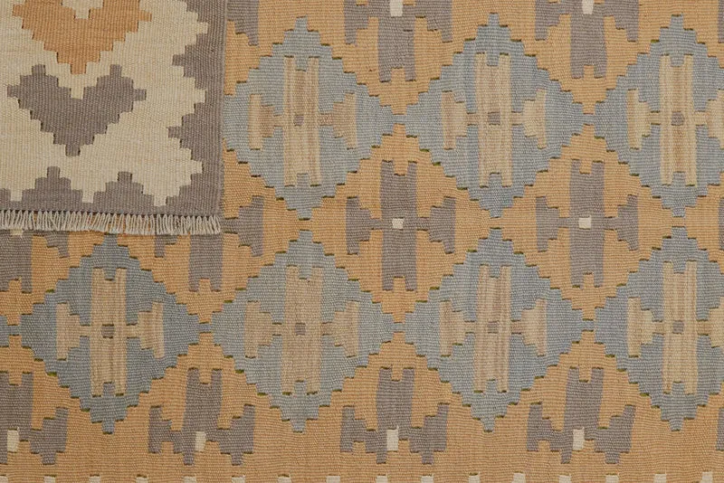 Kelim Gashgai · Handgewebt – Gelb, 192x147 cm