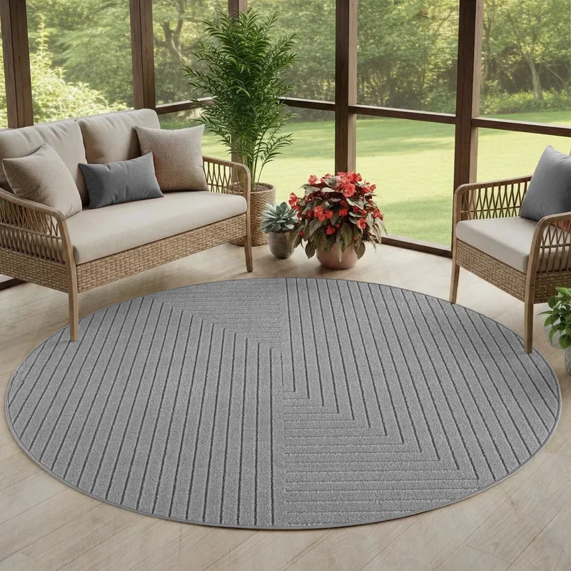 Carpettex Kurzflor Teppich 3D Hoch-Tief Skandi Boho Indoor Outdoor