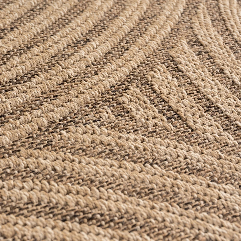 Carpettex Outdoor Teppich Skandi Boho Wetterfest Waschbar Natur Optik
