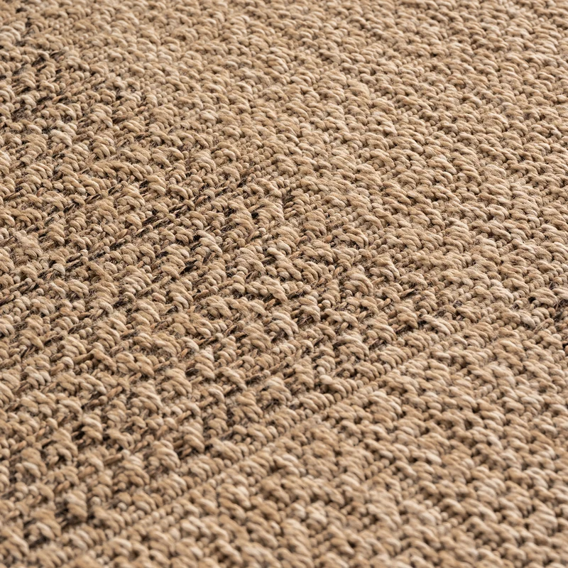 Carpettex Outdoor Teppich Karo Wetterfest Waschbar Natur Optik