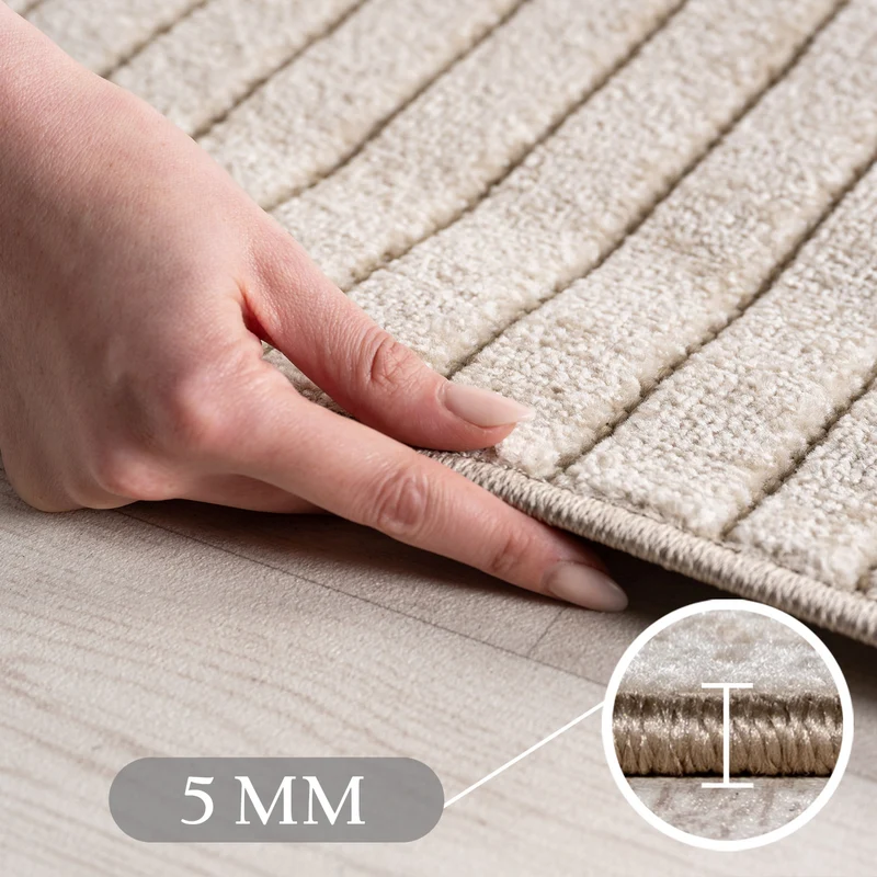 Carpettex Kurzflor Teppich 3D Hoch-Tief Skandi Boho Indoor Outdoor