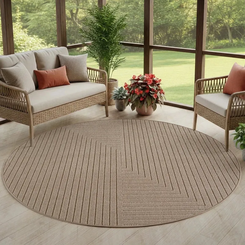 Carpettex Kurzflor Teppich 3D Hoch-Tief Skandi Boho Indoor Outdoor