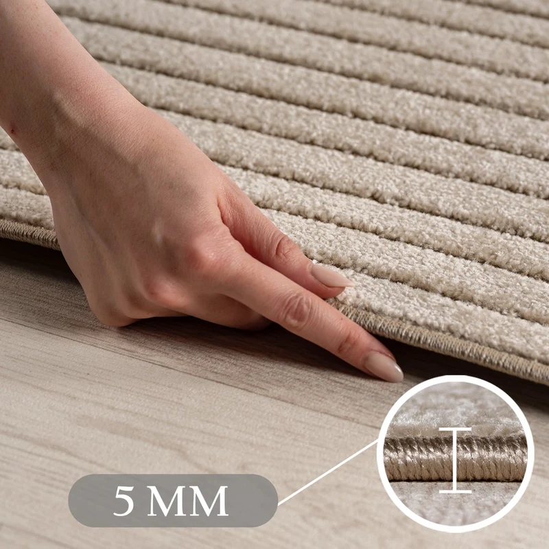 Carpettex Kurzflor Teppich 3D Hoch-Tief Skandi Boho Indoor Outdoor