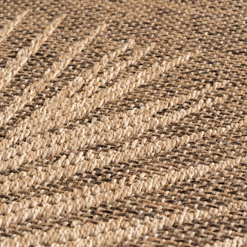 Carpettex Outdoor Teppich Palmen Wetterfest Waschbar Natur Optik