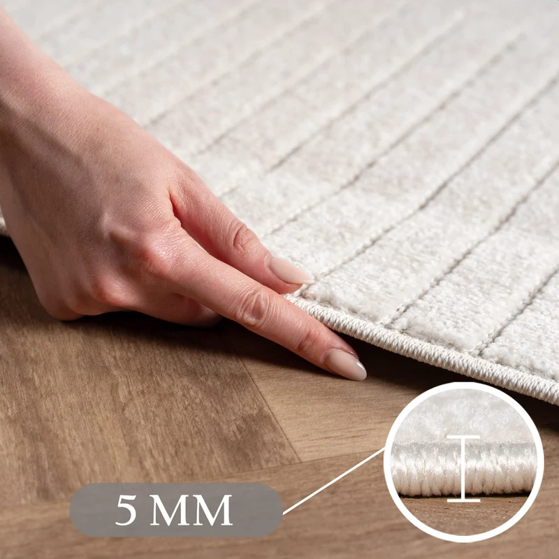 Carpettex Kurzflor Teppich 3D Hoch-Tief Skandi Boho Indoor Outdoor
