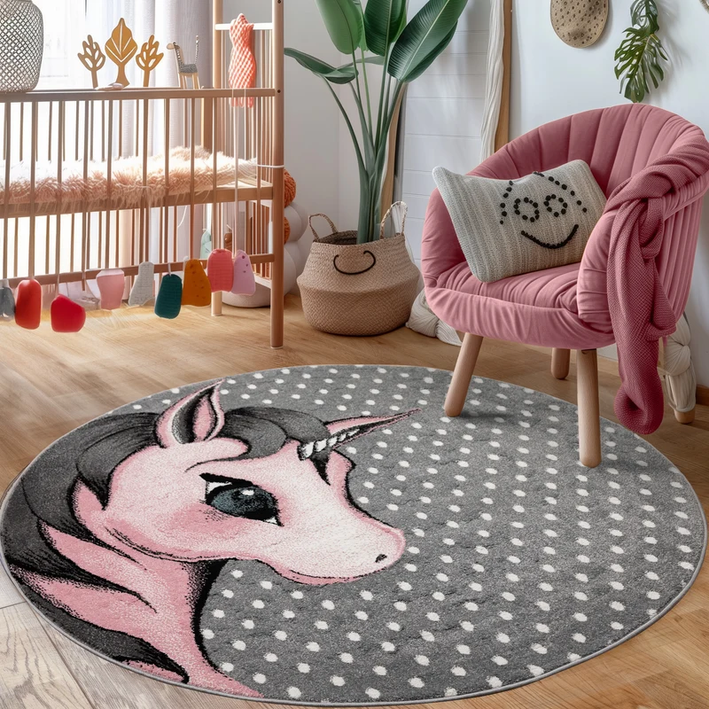 Carpettex Kinderteppich Waschbar Weich Antiallergen Spielteppich