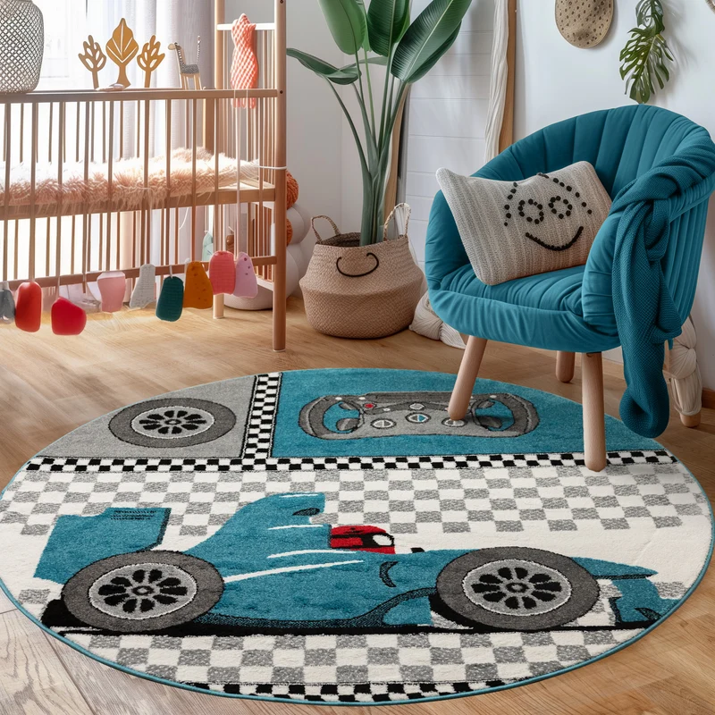 Carpettex Kinderteppich Waschbar Weich Antiallergen Spielteppich