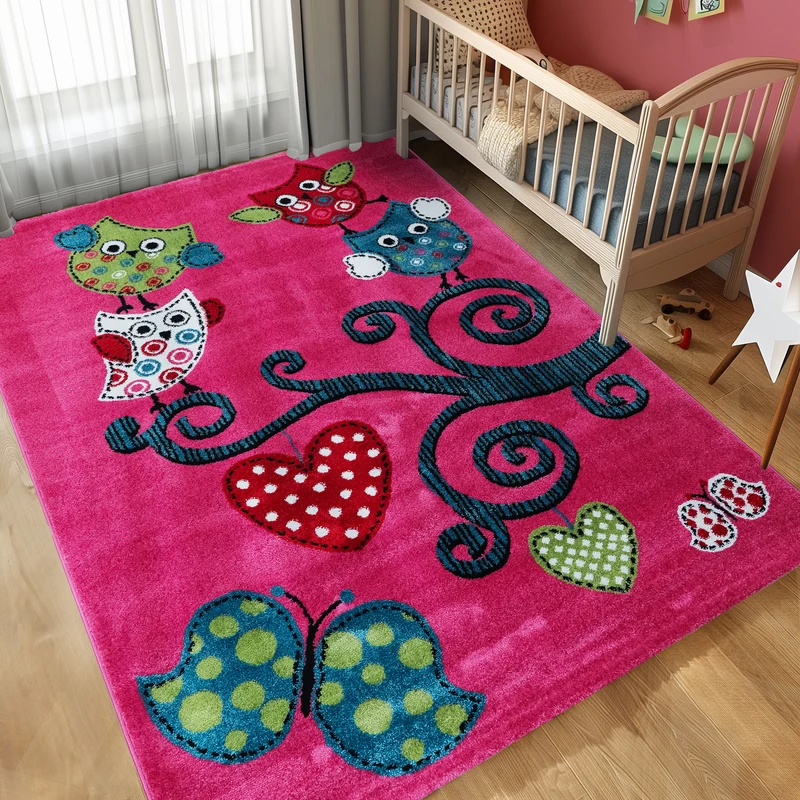 Carpettex Kinderteppich Waschbar Weich Antiallergen Spielteppich