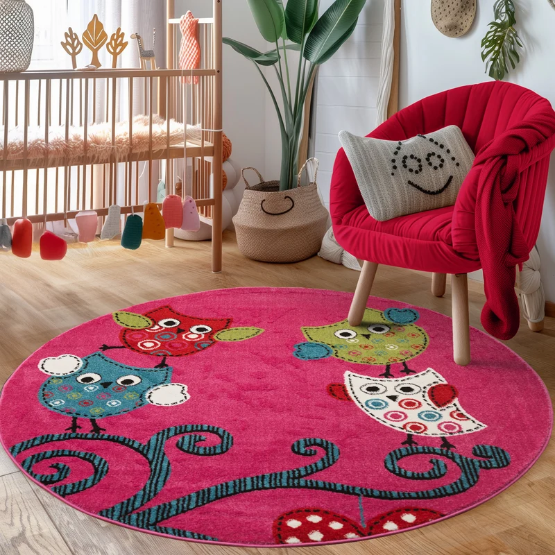 Carpettex Kinderteppich Waschbar Weich Antiallergen Spielteppich