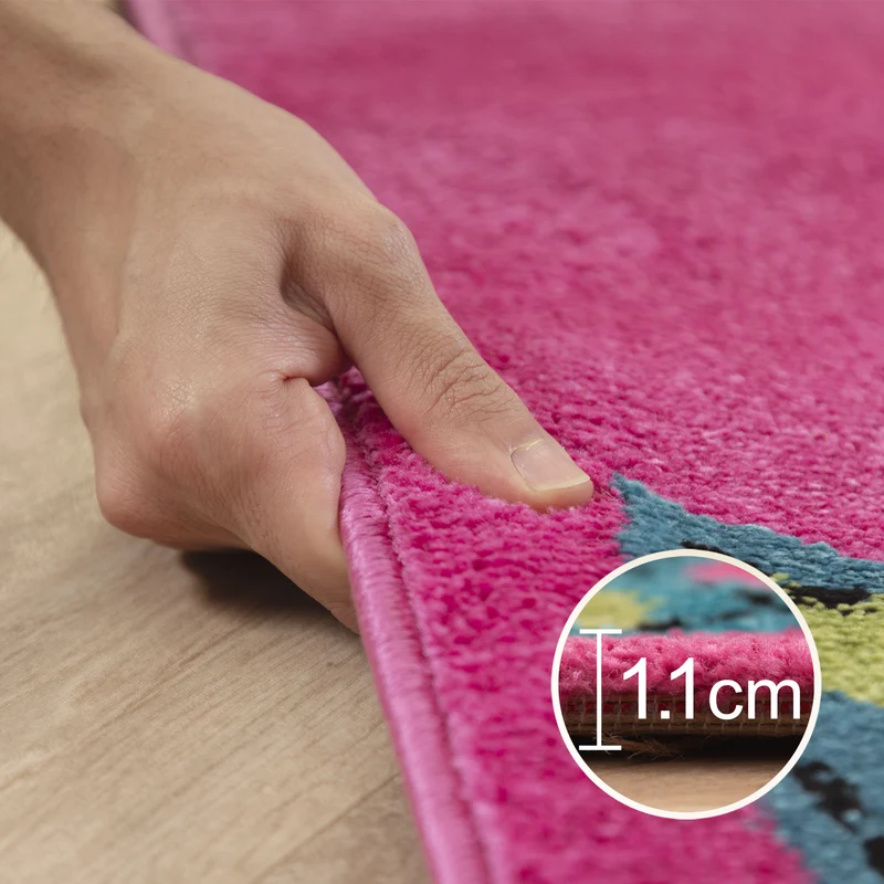 Carpettex Kinderteppich Waschbar Weich Antiallergen Spielteppich