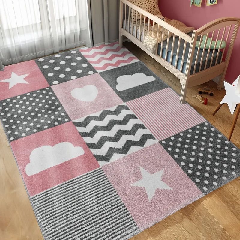 Carpettex Kinderteppich Waschbar Weich Antiallergen Spielteppich