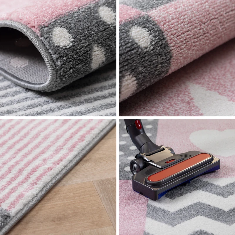 Carpettex Kinderteppich Waschbar Weich Antiallergen Spielteppich