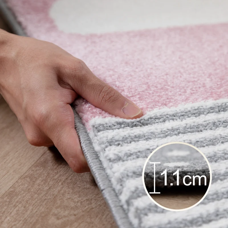 Carpettex Kinderteppich Waschbar Weich Antiallergen Spielteppich