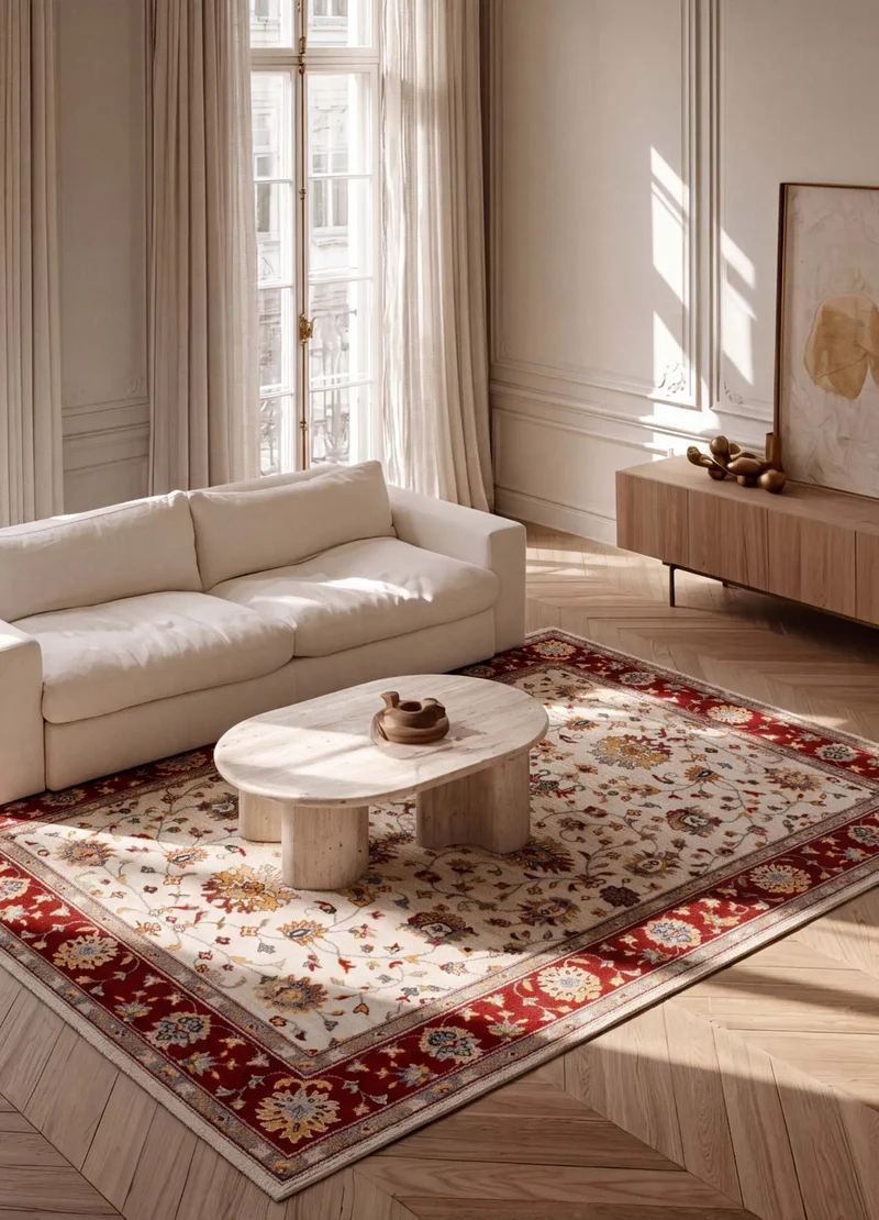 Alfombra vintage Classic 12505 Crema