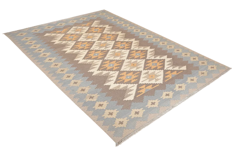 Kelim Gashgai · Handgewebt – Beige, 232x170 cm