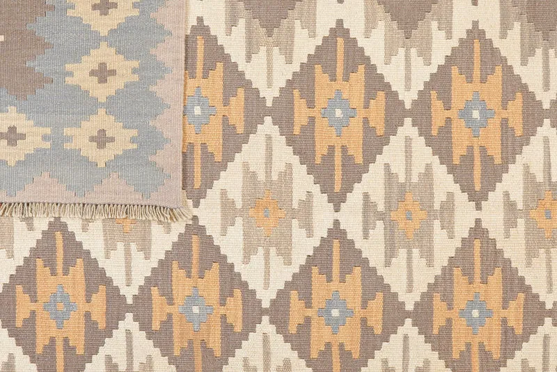 Kelim Gashgai · Handgewebt – Beige, 232x170 cm