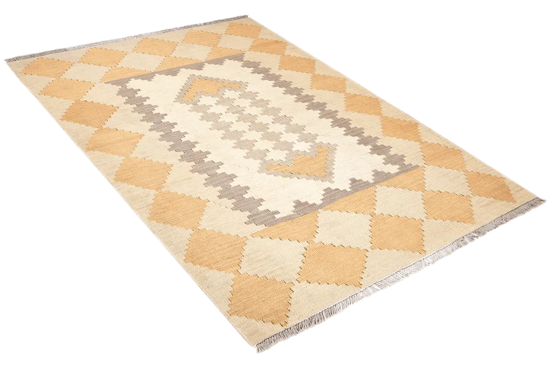 Kelim Gashgai · Handgewebt – Beige, 170x120 cm