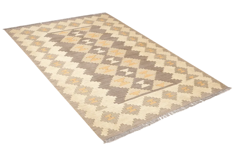 Kelim Gashgai · Handgewebt – Grau, 176x119 cm