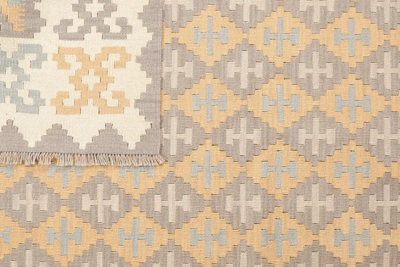 Kelim Gashgai · Handgewebt – Grau, 235x178 cm