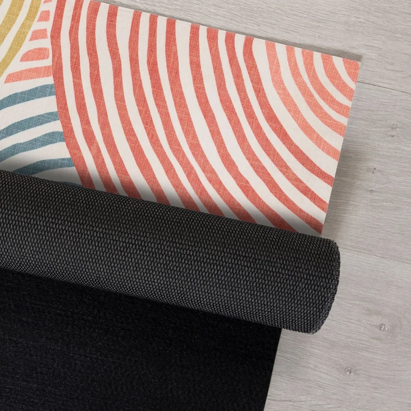 Waschbarer Teppich - Fabio Swirl Bunt