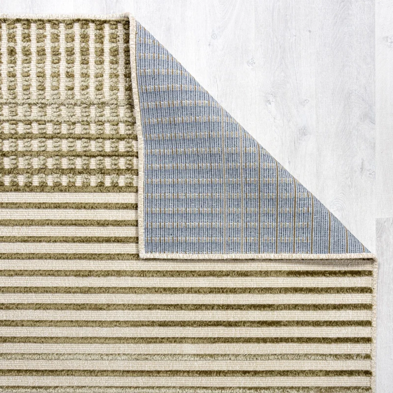 Waschbarer Teppich - Elto Stripe Grün