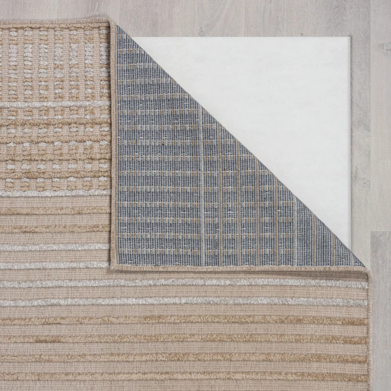 Waschbarer Teppich - Elto Stipe Beige