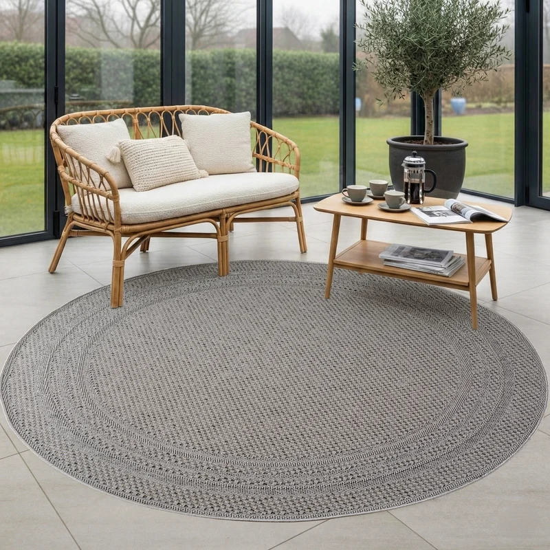 Carpettex Outdoor Teppich Beige Wetterfest UV-beständig Skandi Boho