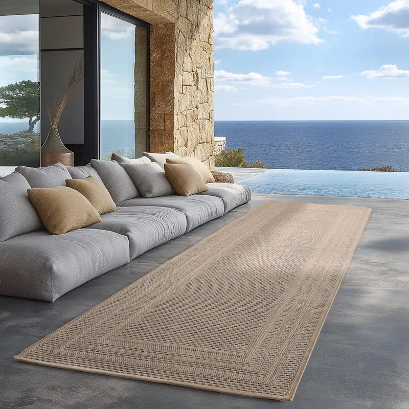 Carpettex Outdoor Teppich Beige Wetterfest UV-beständig Skandi Boho