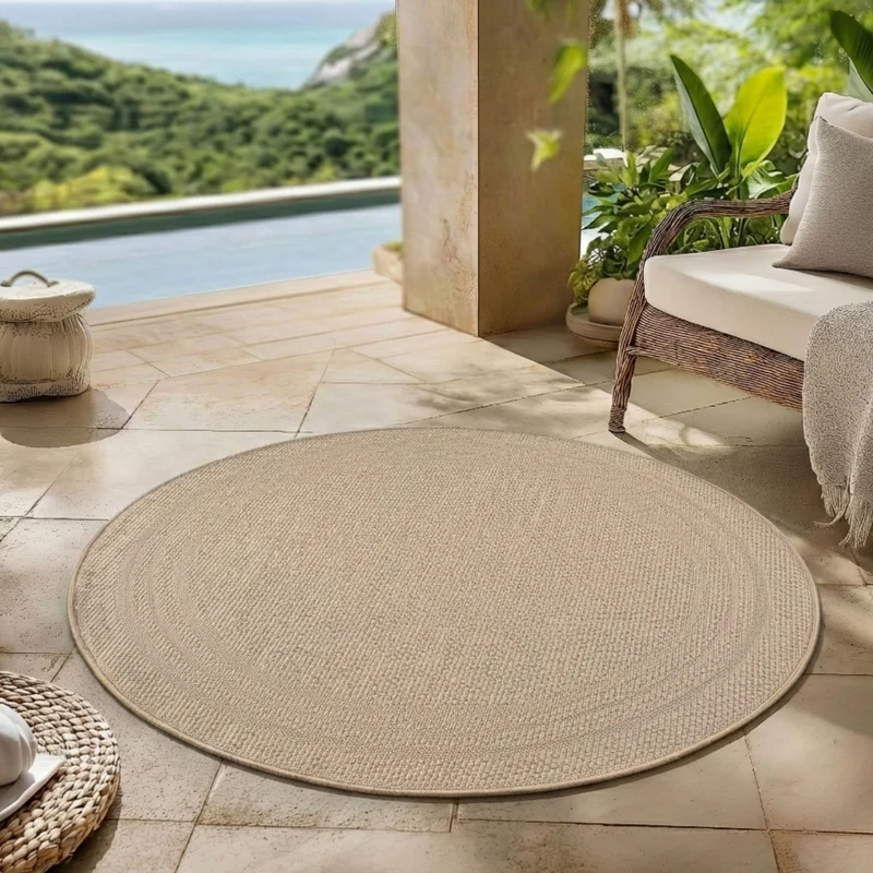 Carpettex Outdoor Teppich Beige Wetterfest UV-beständig Skandi Boho