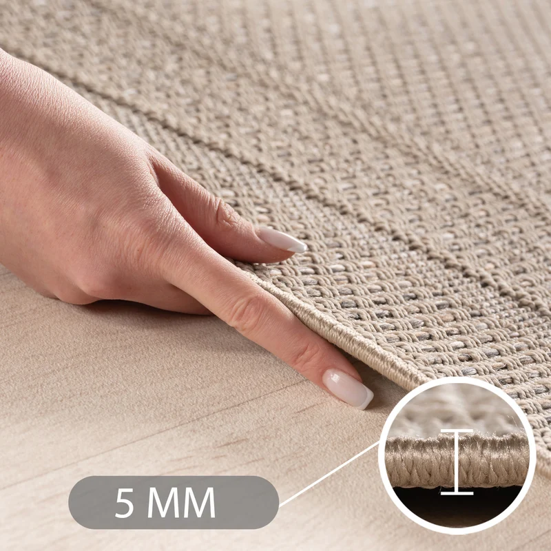 Carpettex Outdoor Teppich Beige Wetterfest UV-beständig Skandi Boho