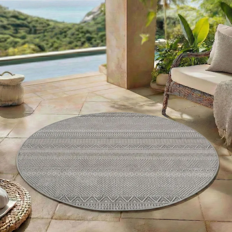 Carpettex Outdoor Teppich Beige Wetterfest UV-beständig Skandi Boho