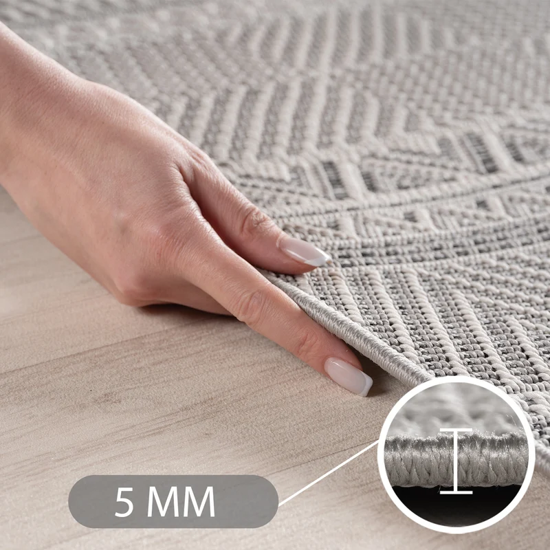 Carpettex Outdoor Teppich Beige Wetterfest UV-beständig Skandi Boho