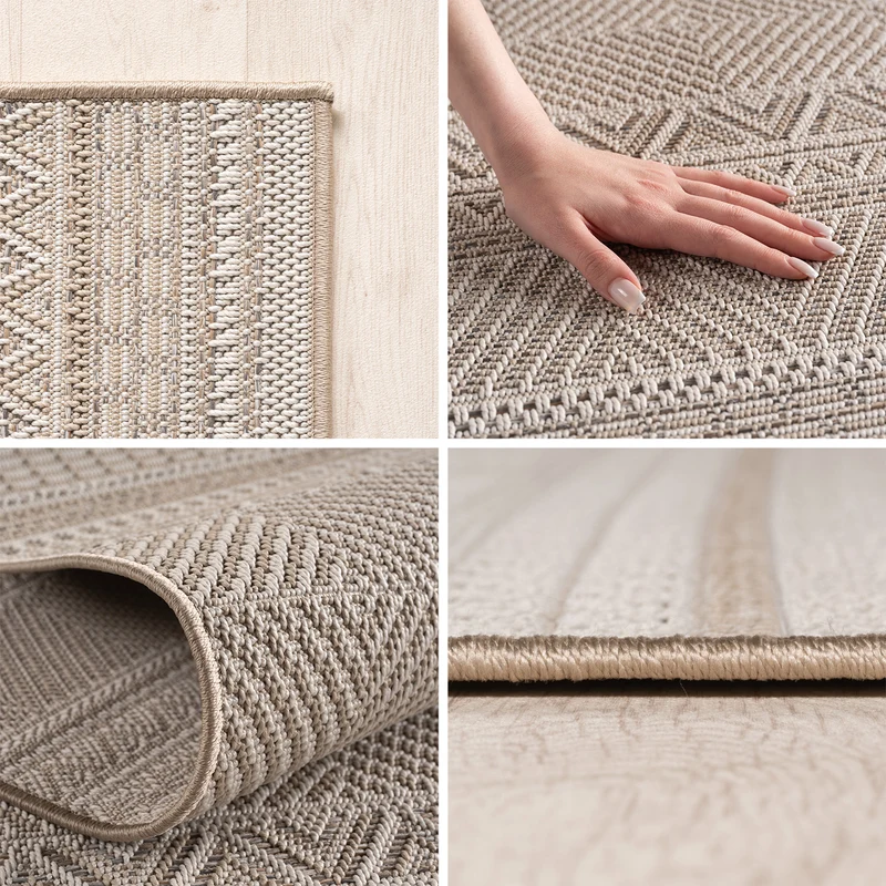 Carpettex Outdoor Teppich Beige Wetterfest UV-beständig Skandi Boho