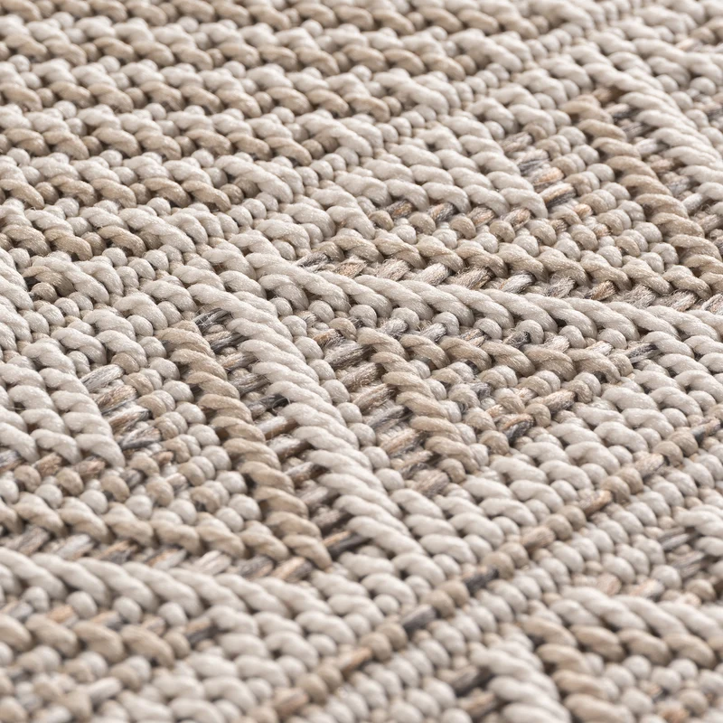 Carpettex Outdoor Teppich Beige Wetterfest UV-beständig Skandi Boho
