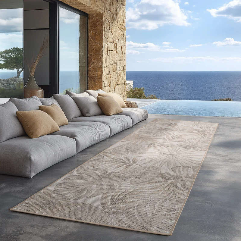 Carpettex Outdoor Teppich Beige Wetterfest UV-beständig Skandi Boho