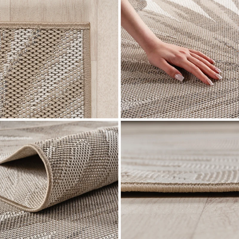 Carpettex Outdoor Teppich Beige Wetterfest UV-beständig Skandi Boho
