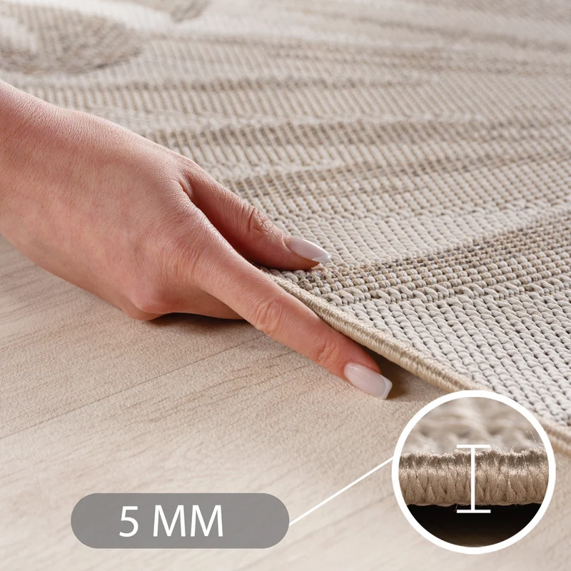 Carpettex Outdoor Teppich Beige Wetterfest UV-beständig Skandi Boho